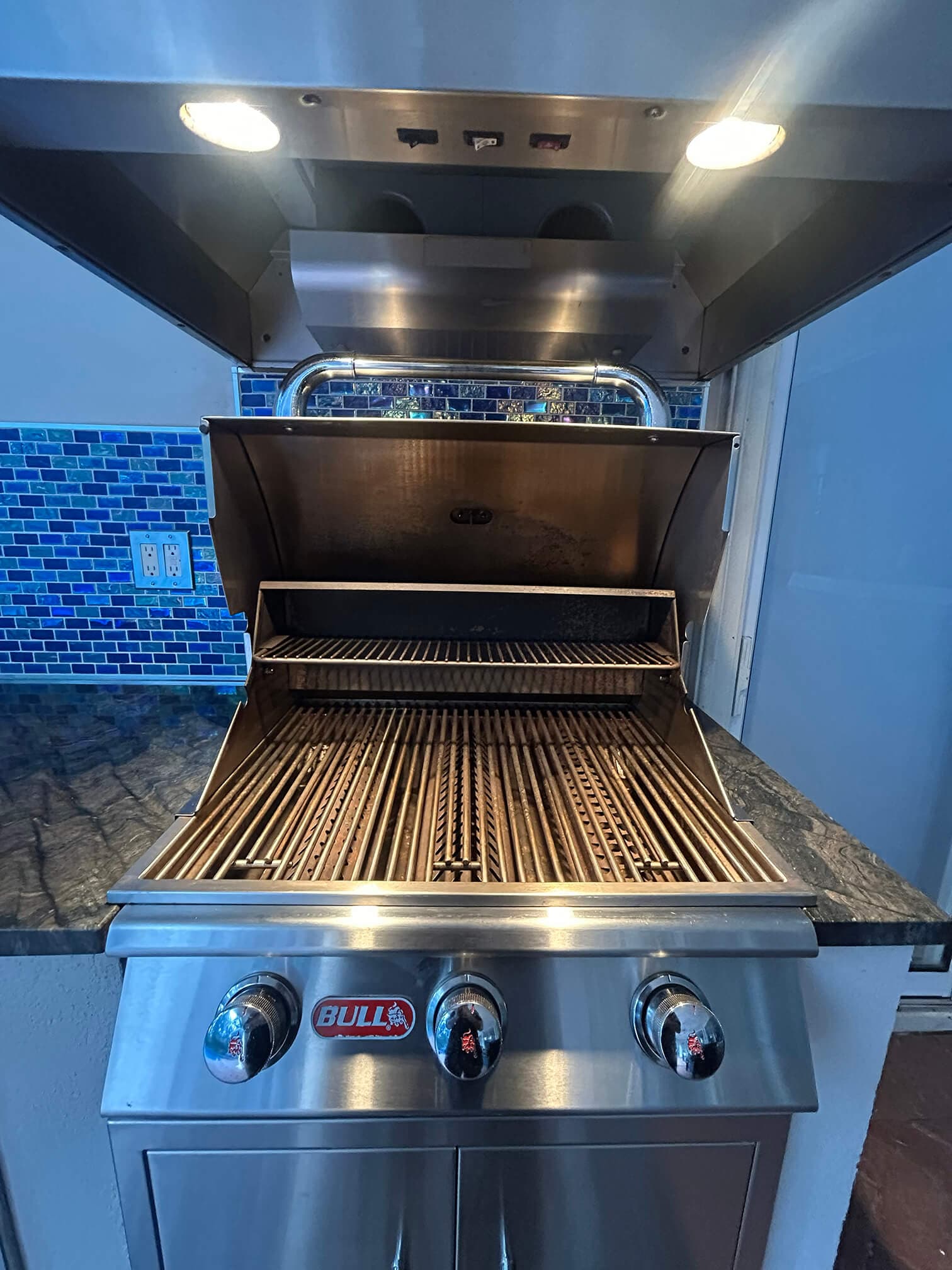 Deep cleaned outdoor kitchen